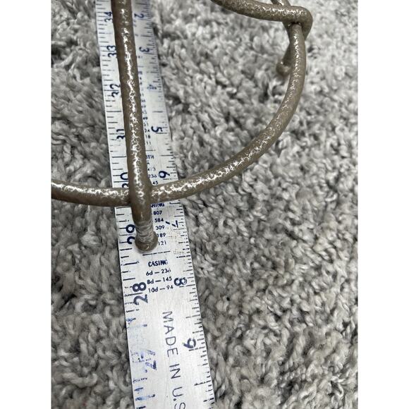 2 Ring Free Standing Coated Wrought Iron Towel Rack Preowned Home Decor - Picture 5 of 12